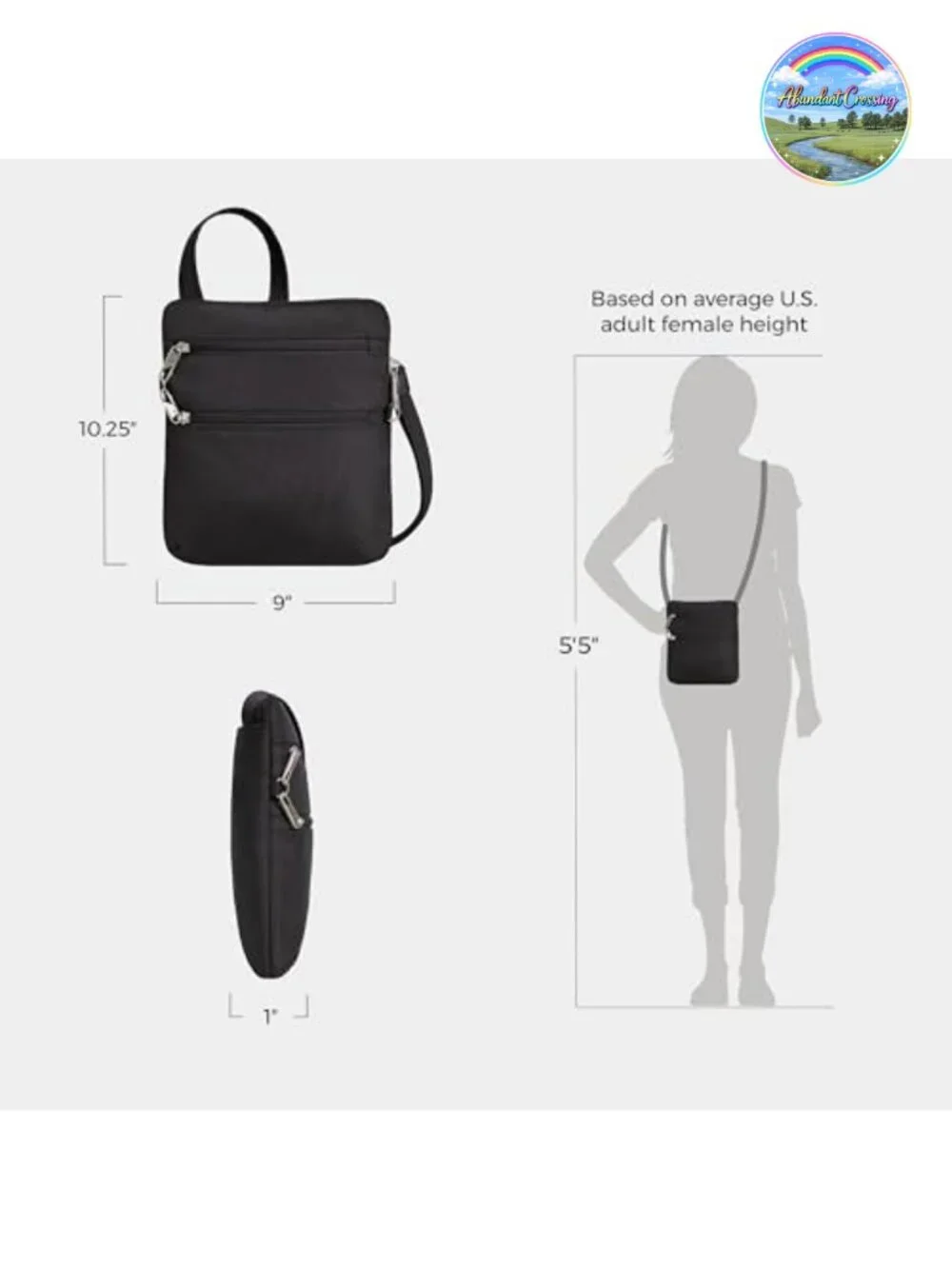 Anti-Theft Crossbody Bag RFID Blocking Slash-Resistant Women's Travel Handbag